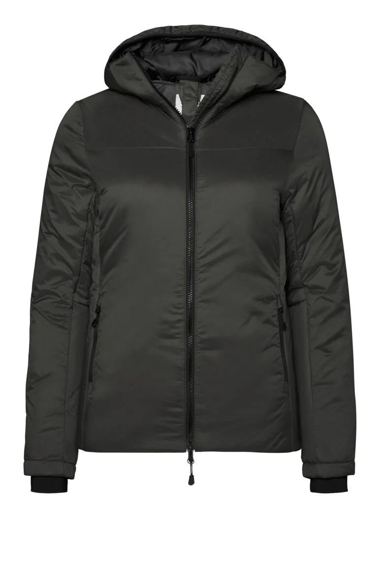 HAKRO Damen Kapuzen-Thermo-Loftjacke,karbongrau