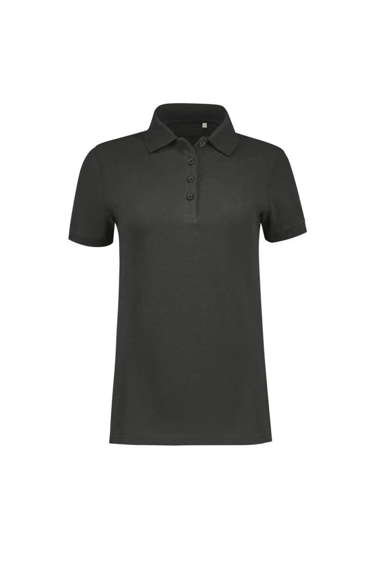 Label-Free Damen Poloshirt Heavy MIKRALINAR® ECO, karbongrau