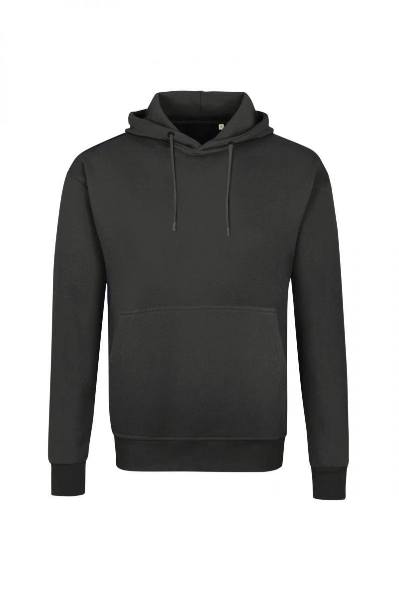 Label-Free Kapuzen-Sweat Heavy MIKRALINAR® ECO, karbongrau