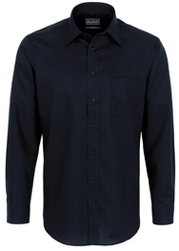 HAKRO-Workwear, Arbeits-Berufs-Hemd, 1/1 Arm Business, schwarz