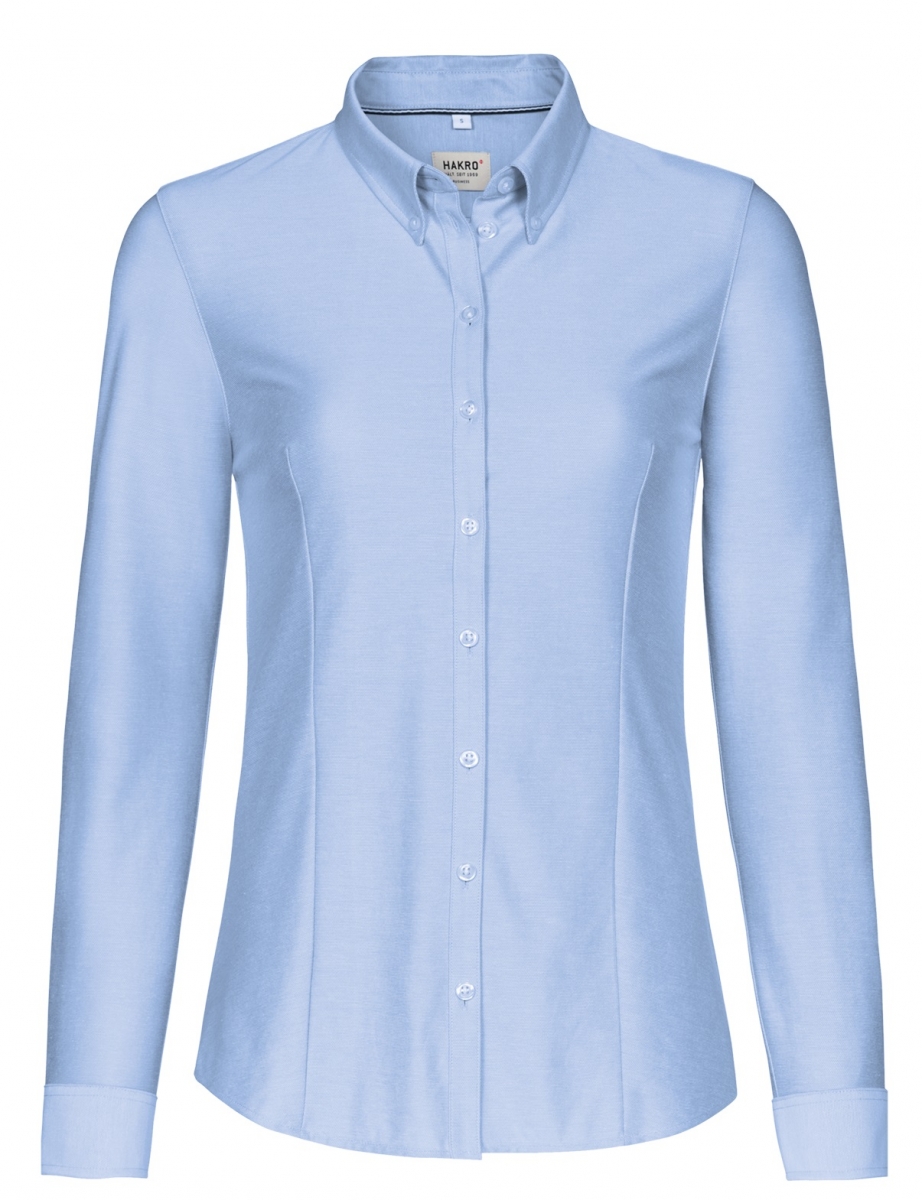 HAKRO-Workwear, Bluse, 1/1-Arm, Natural Stretch, 135 g / m, oceanblau