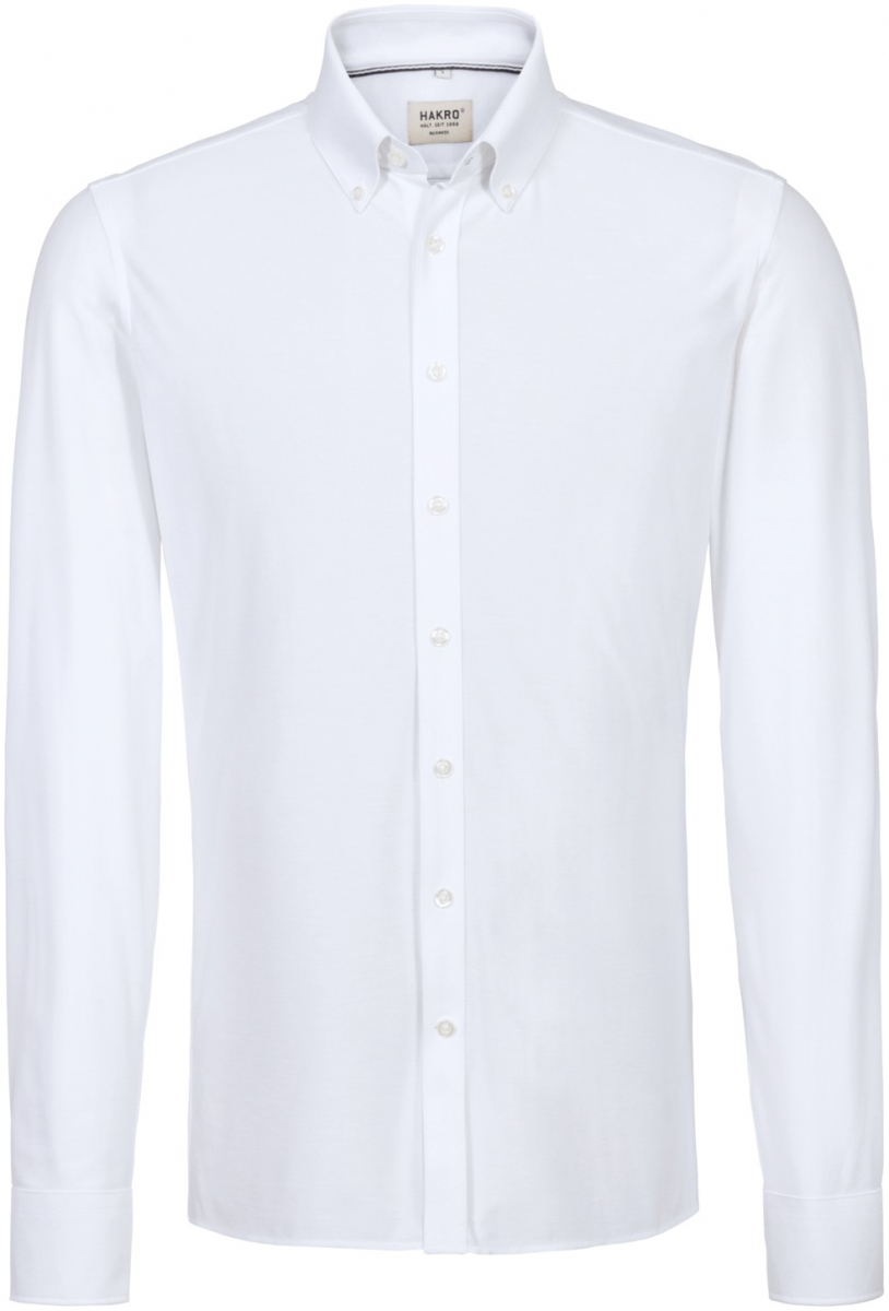 HAKRO-Workwear, Hemd, 1/1-Arm, Natural Stretch Regular, 135 g / m², weiß