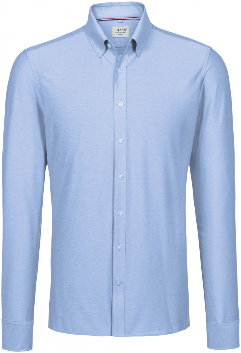 HAKRO-Workwear, Hemd, 1/1-Arm, Natural Stretch Regular, 135 g / m², oceanblau