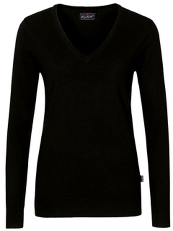 HAKRO-Workwear, Women-Pullover, V-Ausschnitt  Merino Wool, schwarz