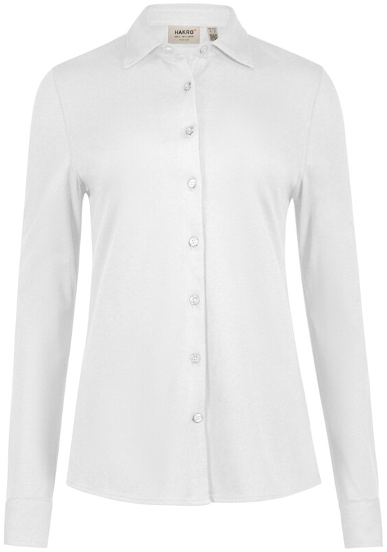 HAKRO COTTON TEC Bluse langarm, 185 g/m², weiß,