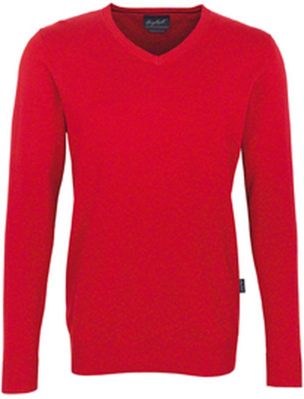 HAKRO-Workwear, Pullover, V-Ausschnitt  Premium-Cotton, rot