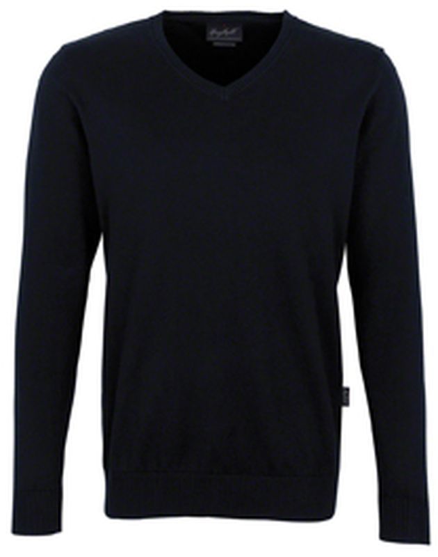 HAKRO-Workwear, Pullover, V-Ausschnitt  Premium-Cotton, schwarz