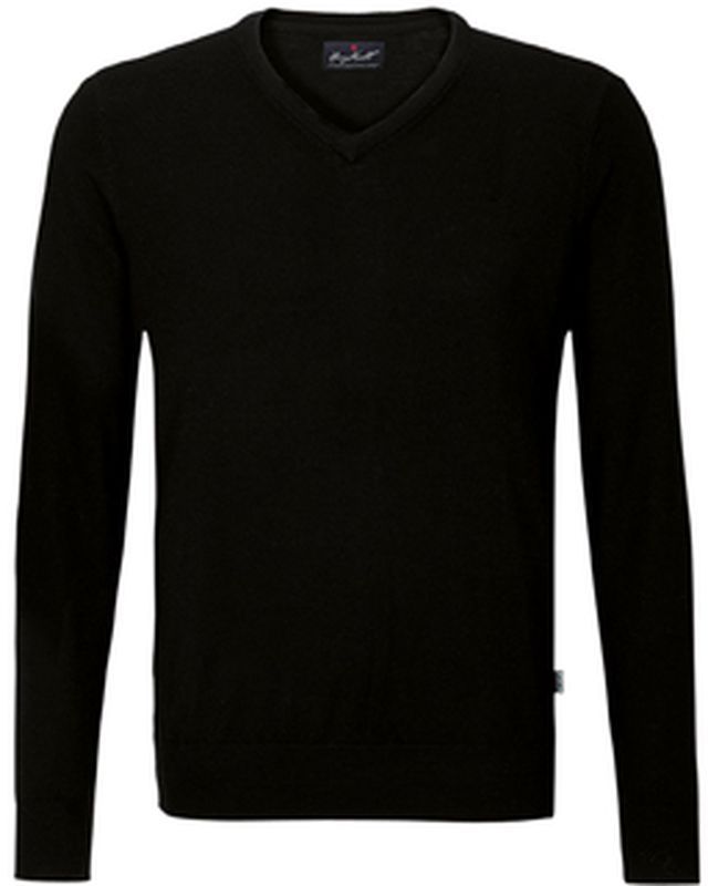 HAKRO-Workwear, Pullover, V-Ausschnitt  Merino Wool, schwarz