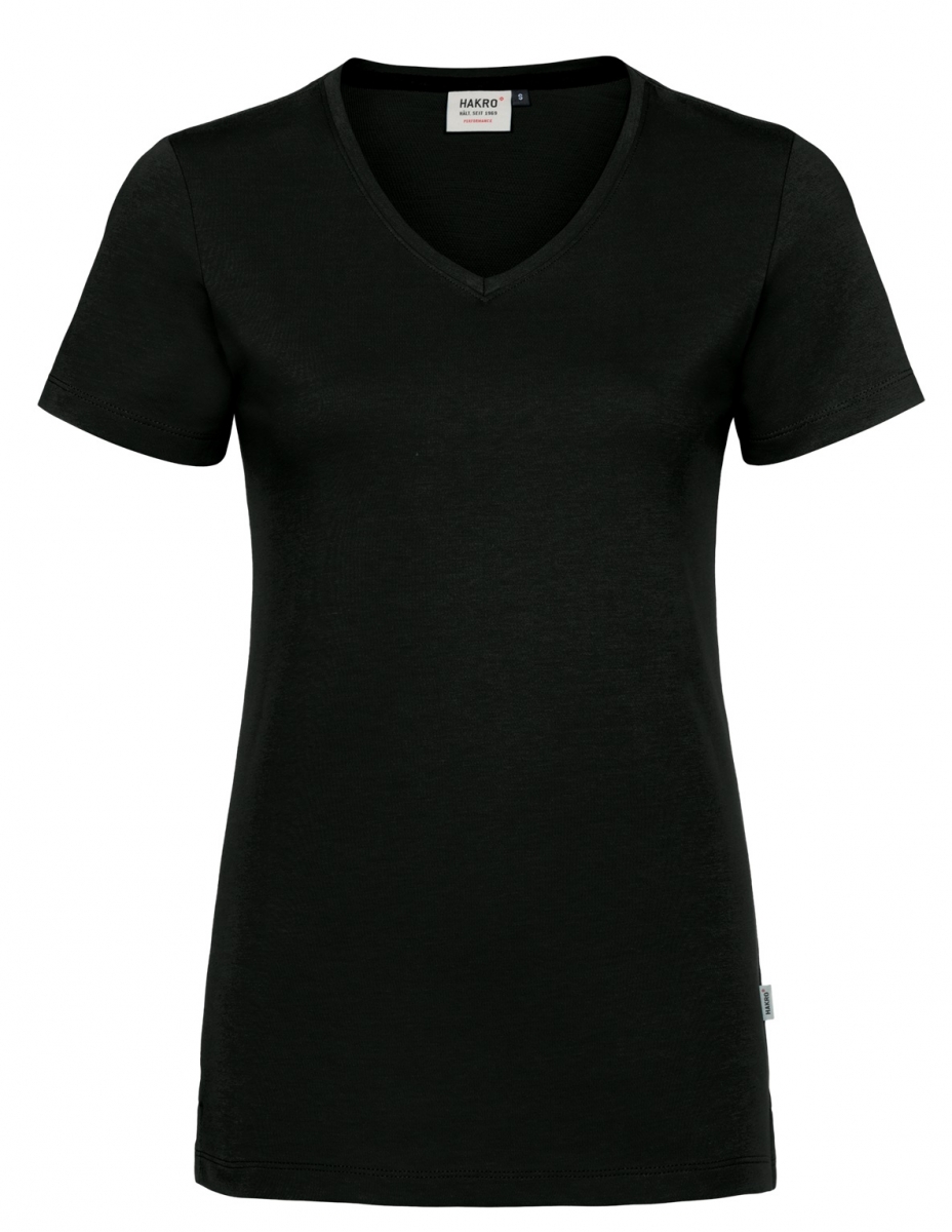 HAKRO-Worker-Shirts, Damen-V-Shirt, Cotton-Tec, 185 g / m, anthrazit