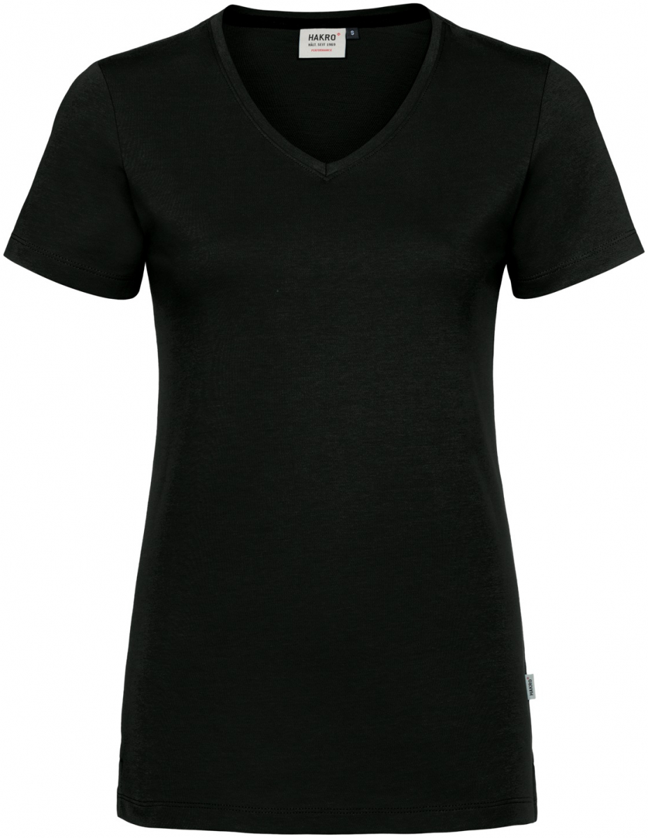 HAKRO-Worker-Shirts, Damen-V-Shirt, Cotton-Tec, 185 g / m², anthrazit