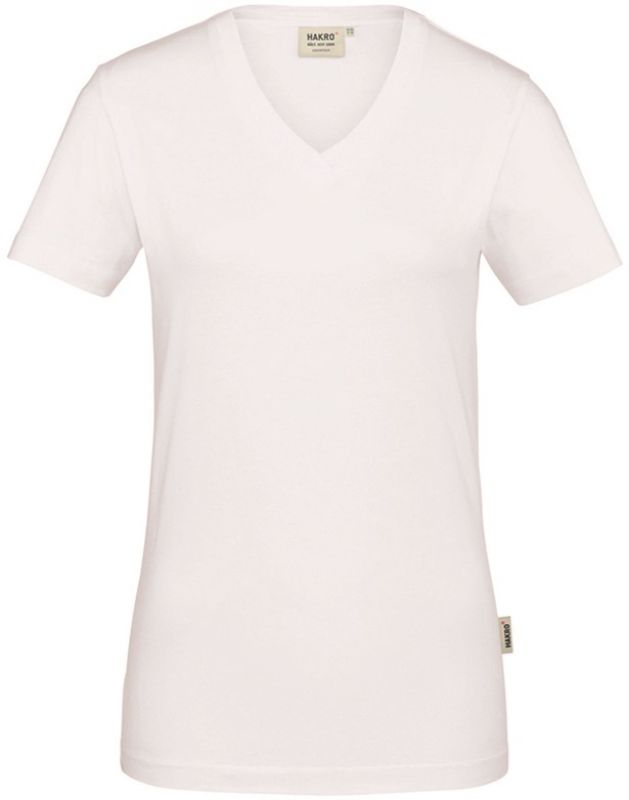 HAKRO-Worker-Shirts, Damen-V-Shirt, Stretch, 170 g / m, wei