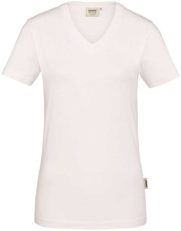 HAKRO-Worker-Shirts, Damen-V-Shirt, Stretch, 170 g / m², weiß