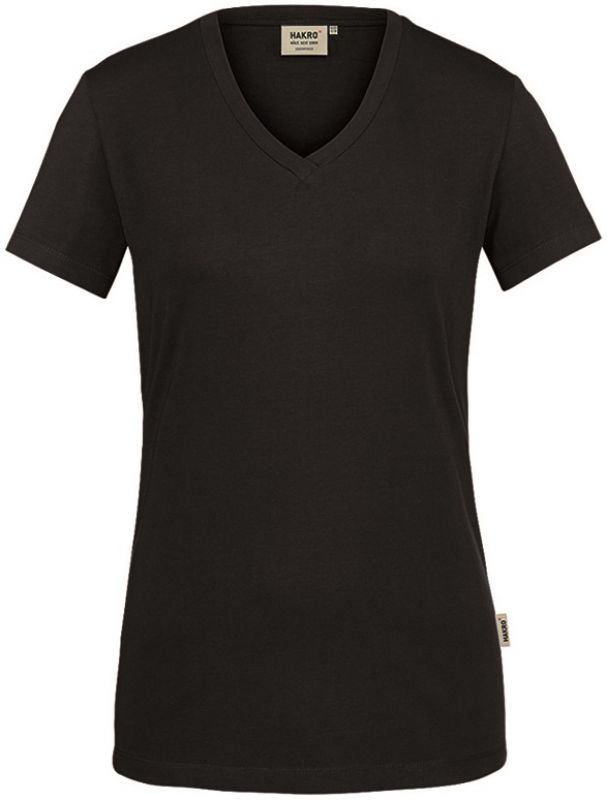 HAKRO-Worker-Shirts, Damen-V-Shirt, Stretch, 170 g / m, schwarz