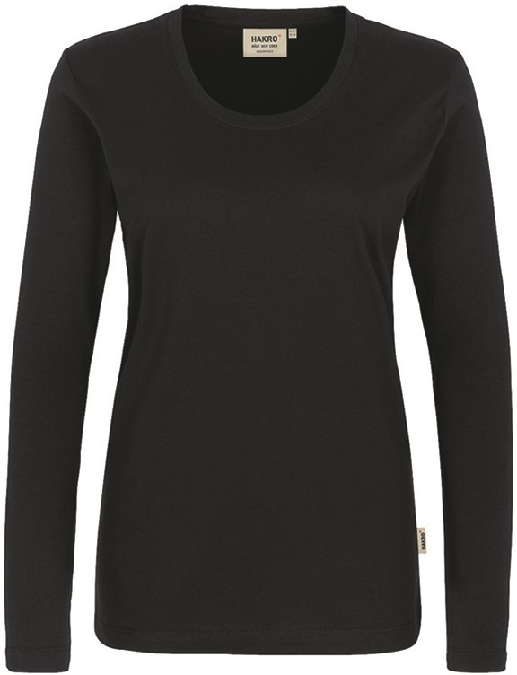 HAKRO-Worker-Shirts, Women-Longsleeve Classic, schwarz
