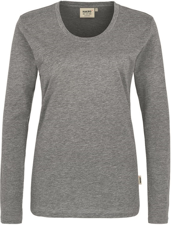 HAKRO-Worker-Shirts, Women-Longsleeve Classic, grau-meliert