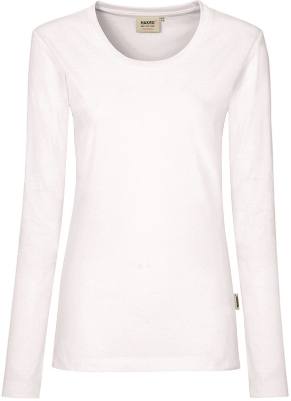 HAKRO-Worker-Shirts, Women-Longsleeve Performance, weiß
