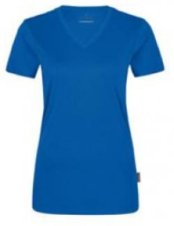 HAKRO-Worker-Shirts, Women-T-Shirt, V-Ausschnitt Coolmax®, royal