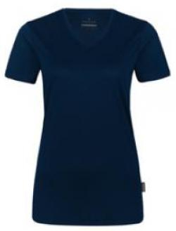 HAKRO-Worker-Shirts, Women-T-Shirt, V-Ausschnitt Coolmax®, tinte