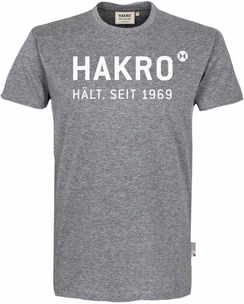 HAKRO-Worker-Shirts, T-Shirt, Logo, 160 g / m, grau meliert