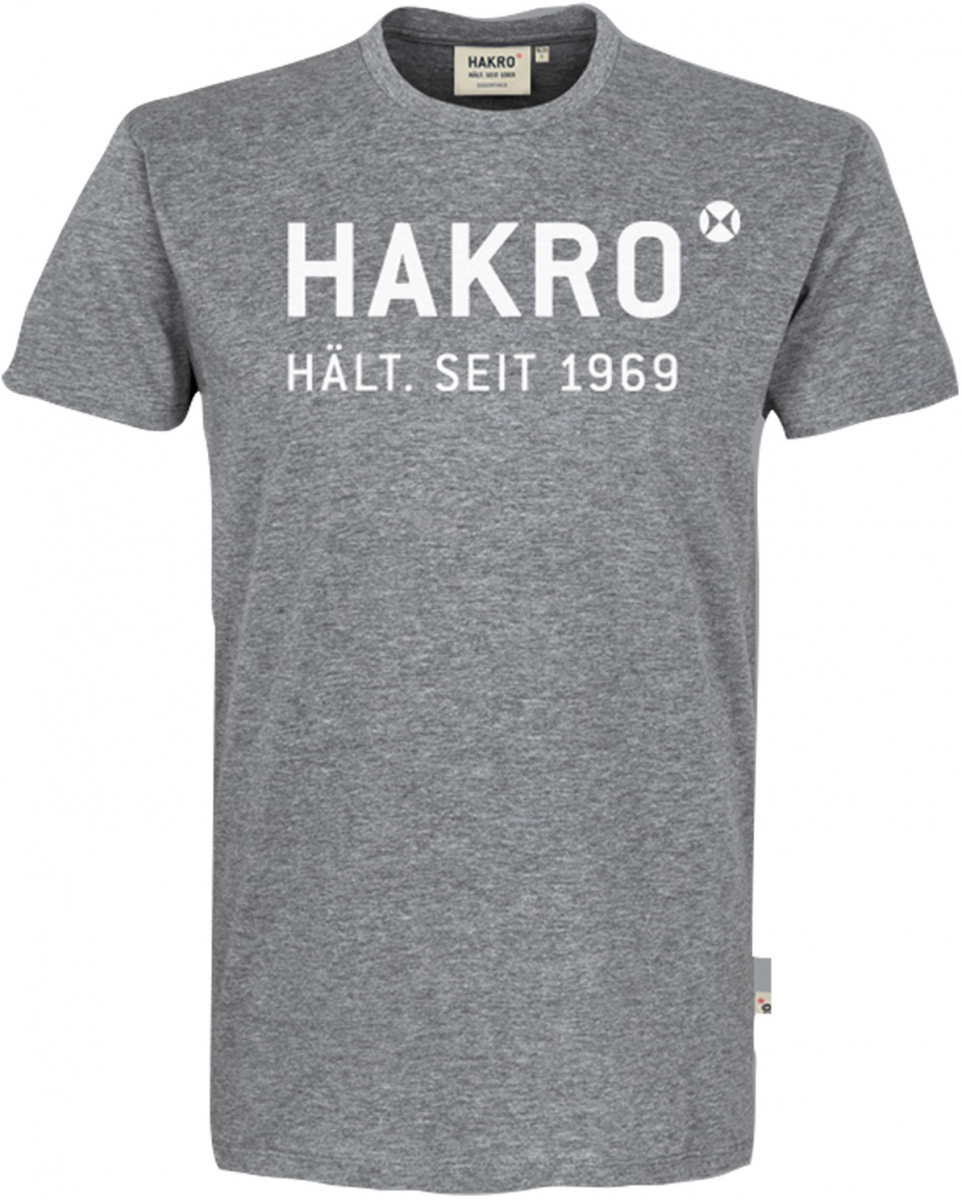 HAKRO-Worker-Shirts, T-Shirt, Logo, 160 g / m², grau meliert
