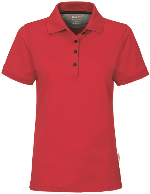 HAKRO-Worker-Shirts, Women-Poloshirt Cotton-Tec, rot