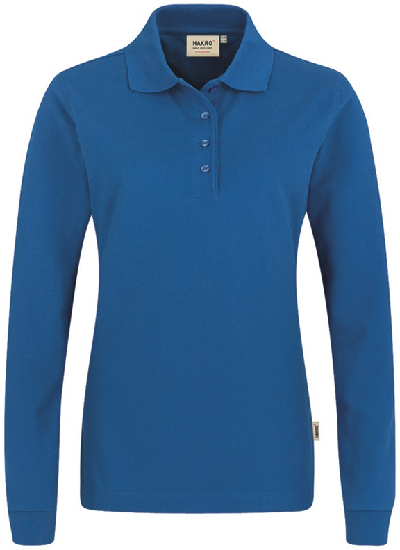 HAKRO-Worker-Shirts, Women-Longsleeve-Poloshirt Performance, royal
