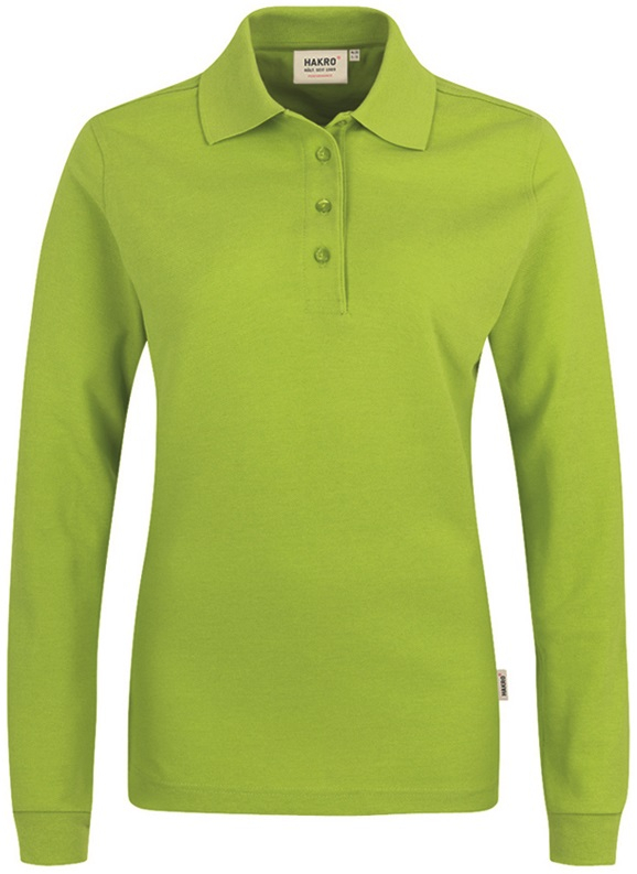 HAKRO-Worker-Shirts, Women-Longsleeve-Poloshirt Performance, kiwi