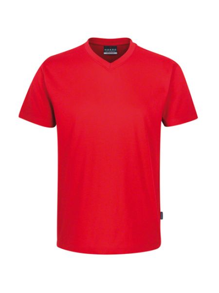 HAKRO-Worker-Shirts, T-Shirt, V-Ausschnitt Classic, rot