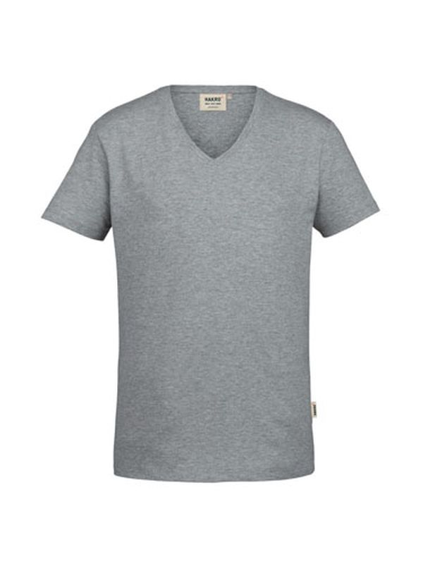 HAKRO-Worker-Shirts, V-Shirt, Stretch, 170 g / m, grau meliert