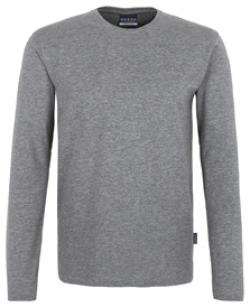 HAKRO-Worker-Shirts, Longsleeve Heavy, grau-meliert