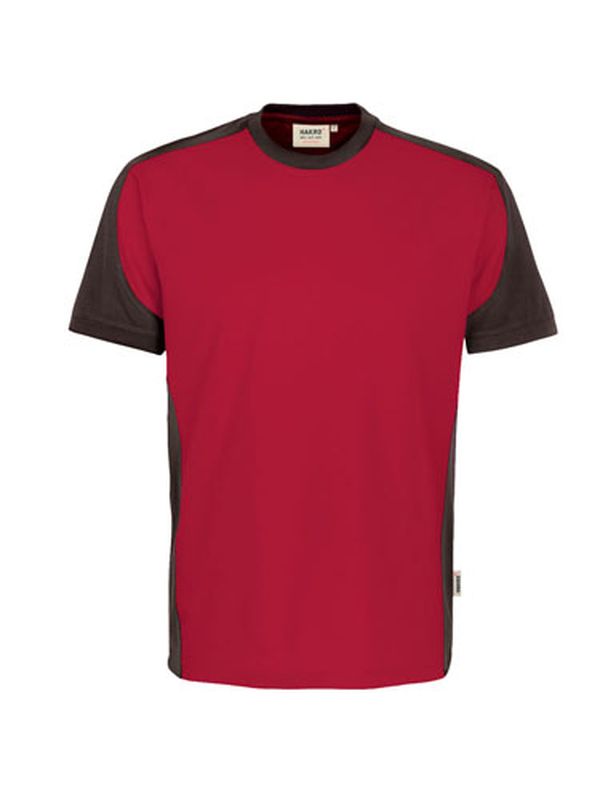 HAKRO-Worker-Shirts, T-Shirt, Contrast, Performance, 160 g / m, weinrot