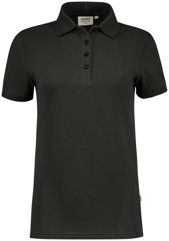 HAKRO Damen Poloshirt Bio-Baumwolle GOTS, 1/2 Arm, 200 g/m, karbongrau