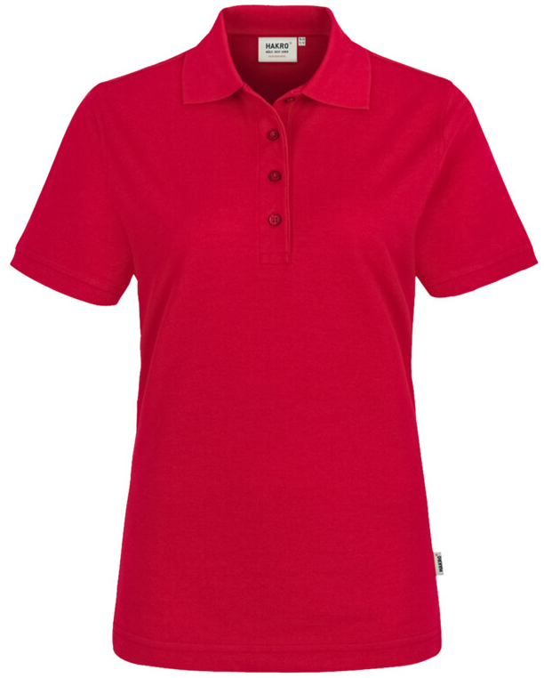 HAKRO Damen Poloshirt MIKRALINAR® ECO, 1/2 Arm, 200 g/m², rot