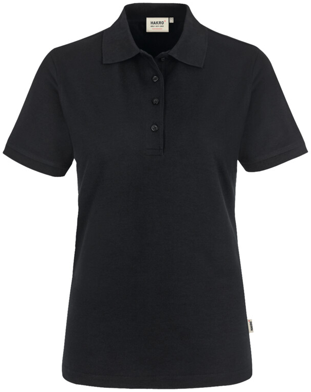 HAKRO Damen Poloshirt MIKRALINAR® ECO, 1/2 Arm, 200 g/m², schwarz