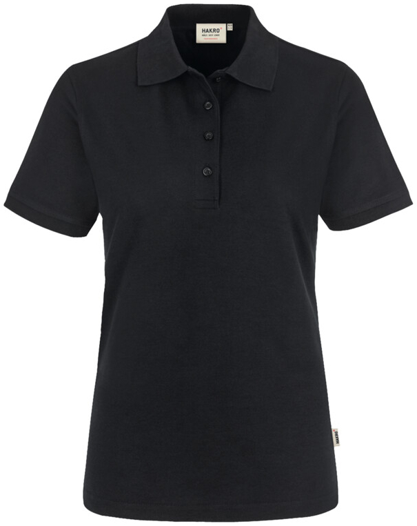 HAKRO Damen Poloshirt MIKRALINAR ECO, 1/2 Arm, 200 g/m, schwarz