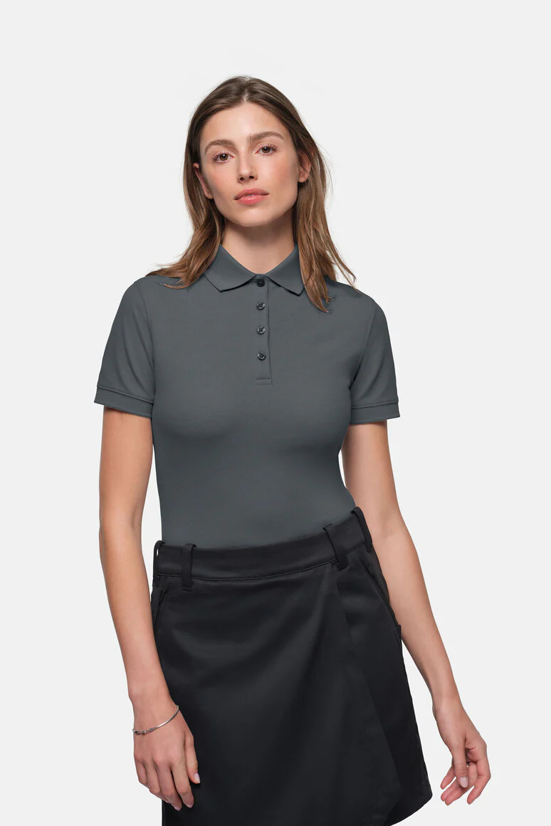 HAKRO Damen Poloshirt MIKRALINAR® ECO, 1/2 Arm, anthrazit
