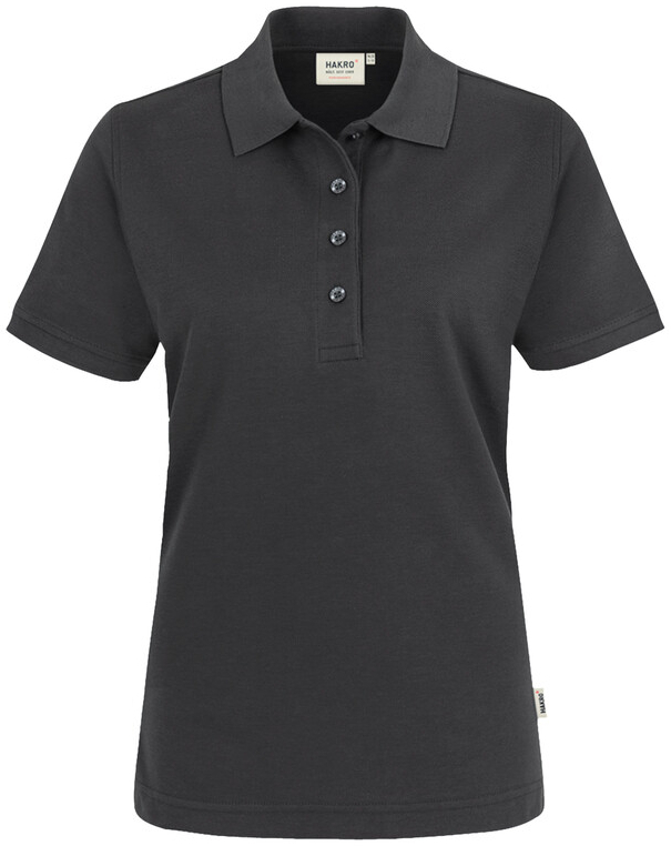 HAKRO Damen Poloshirt MIKRALINAR® ECO, 1/2 Arm, 200 g/m², carbon grau