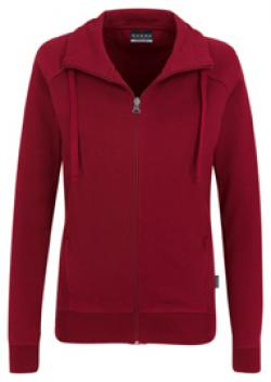 HAKRO-Worker-Shirts, Women-Sweatjacke College, weinrot