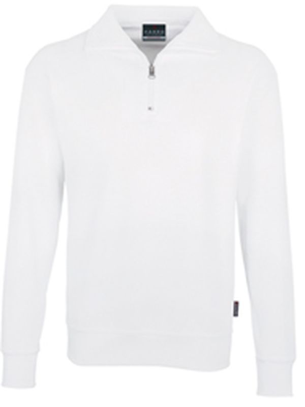 HAKRO-Worker-Shirts, Zip-Sweatshirt Premium, wei