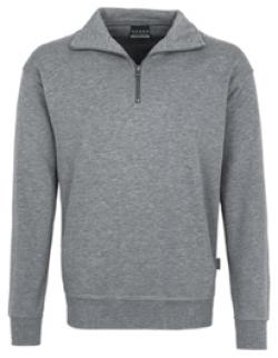 HAKRO-Worker-Shirts, Zip-Sweatshirt Premium, grau-meliert