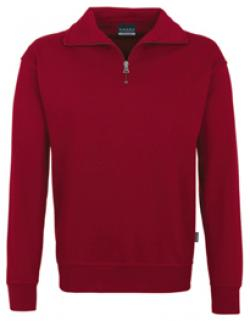 HAKRO-Worker-Shirts, Zip-Sweatshirt Premium, weinrot