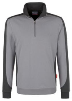 HAKRO-Worker-Shirts, Zip-Sweatshirt-Contrast Performance, titan