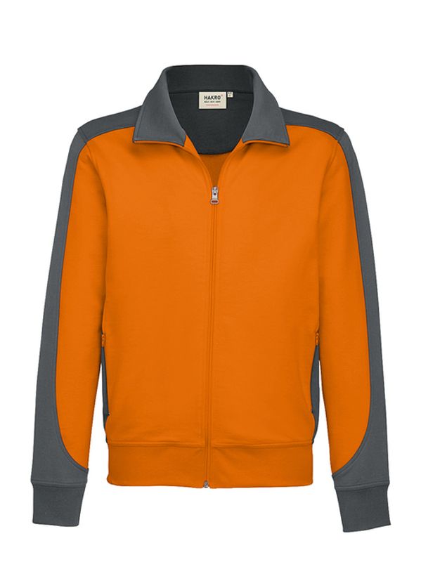 HAKRO-Worker-Shirts, Sweatjacke, Contrast, Performance, 300 g / m, orange