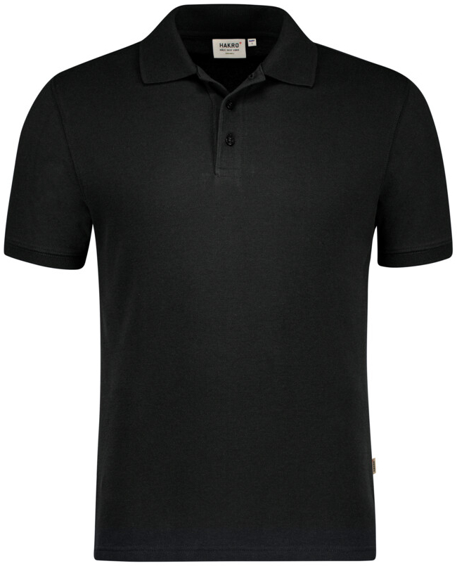 HAKRO Poloshirt Bio-Baumwolle GOTS, 1/2 Arm, 200 g/m², schwarz