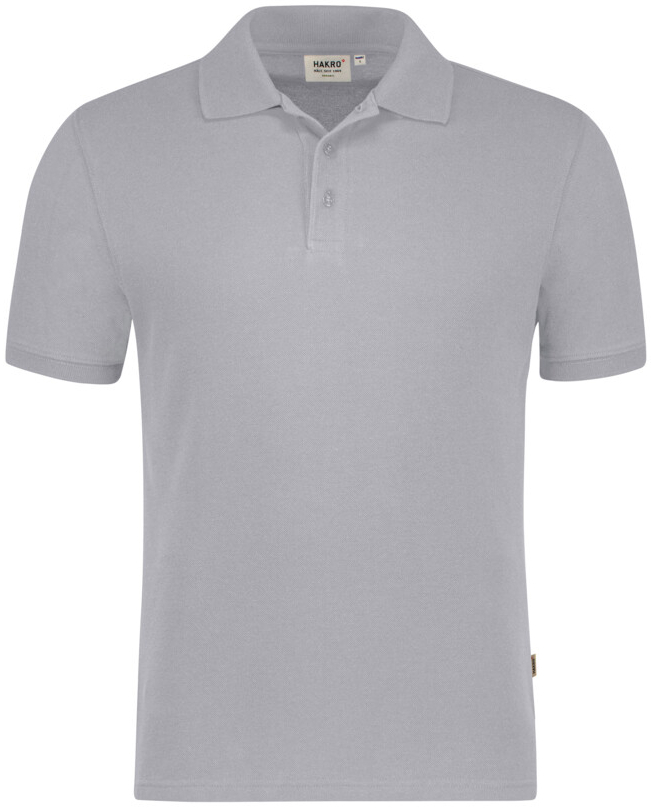 HAKRO Poloshirt Bio-Baumwolle GOTS, 1/2 Arm, 200 g/m², grau meliert