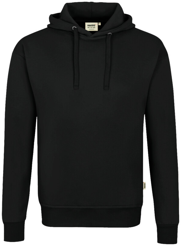 HAKRO Kapuzen-Sweatshirt Bio-Baumwolle GOTS, langarm, 290 g/m, schwarz