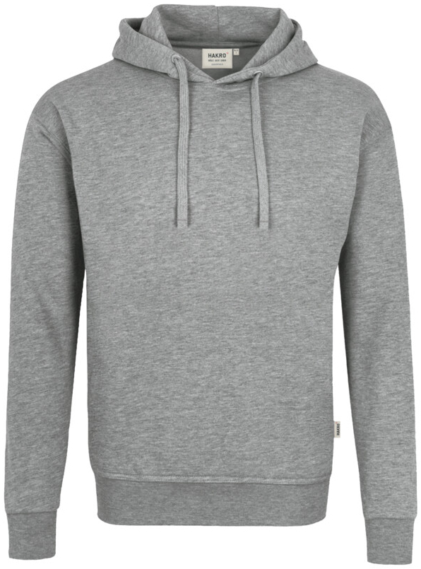 HAKRO Kapuzen-Sweatshirt Bio-Baumwolle GOTS, langarm, 290 g/m, grau meliert