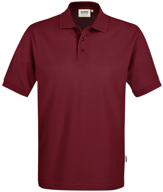 HAKRO Poloshirt MIKRALINAR® ECO, 1/2 Arm, 200 g/m², weinrot