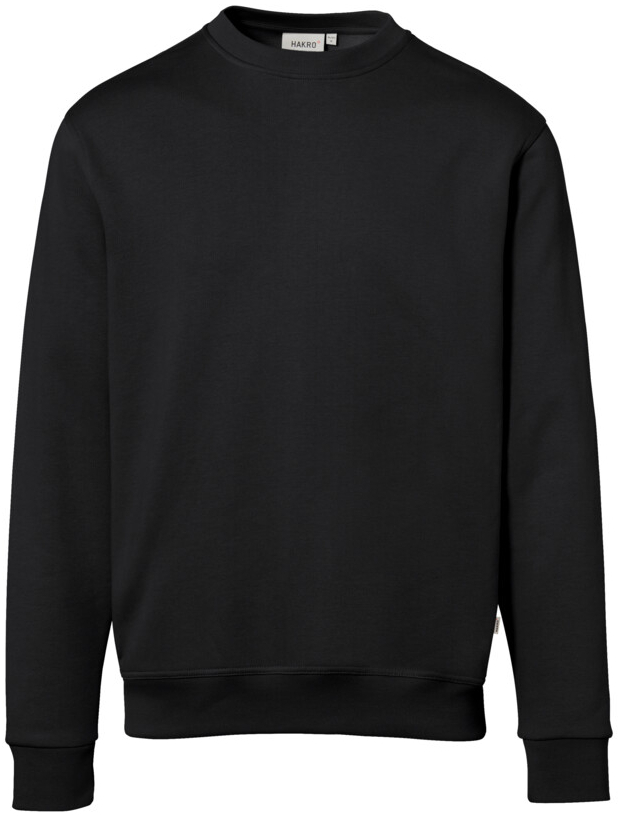 HAKRO Sweatshirt Bio-Baumwolle GOTS, langarm, 290 g/m, schwarz