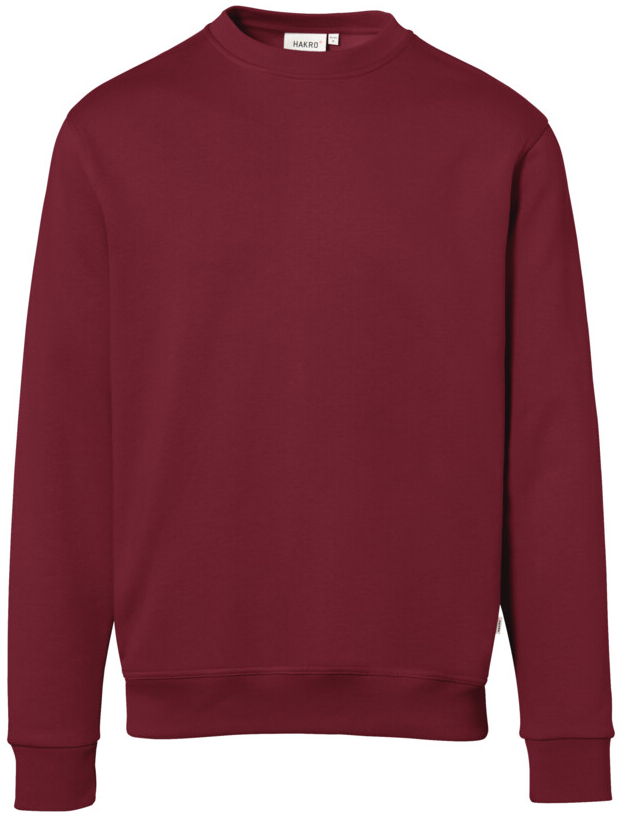 HAKRO Sweatshirt Bio-Baumwolle GOTS, langarm, 290 g/m, weinrot